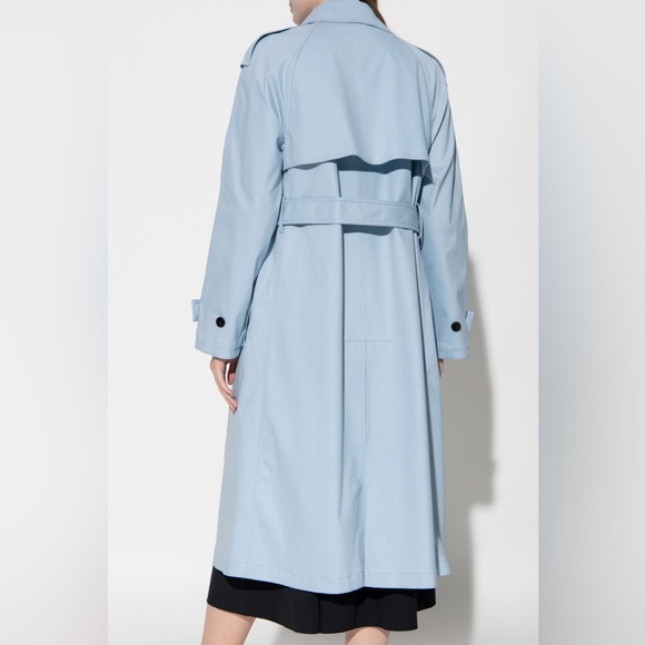 NWT $695 Theory Belted Trench Coat in Blue - Picture 4 of 8